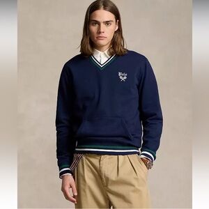 Polo Ralph Lauren Navy Fleece Sweatshirt Size M
